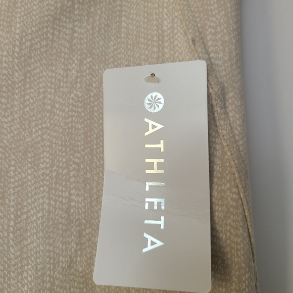 Athleta Cream Delancey Skyline Herringbone Wicking Breathable NWT Leggings, sz S - Picture 8 of 10